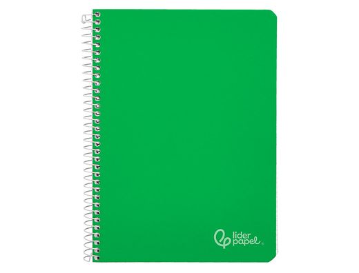 Cuaderno espiral liderpapel A4 witty tapa dura 80h 90gr pauta 3,5mm con margen color verde