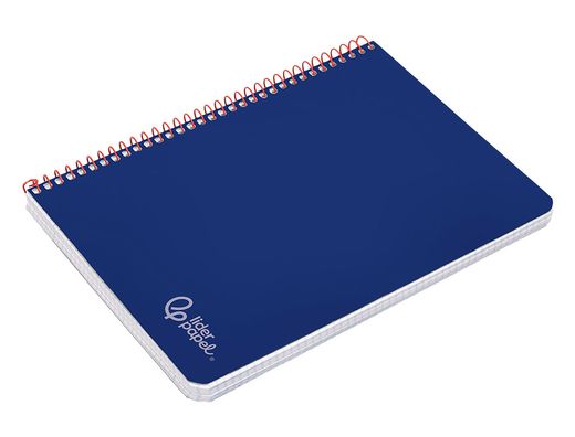 Cuaderno espiral liderpapel A4 witty tapa dura 80h 90gr rayado horizontal con margen color azul oscuro