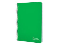 Cuaderno espiral liderpapel A4 witty tapa dura 80h 90gr rayado horizontal con margen color verde