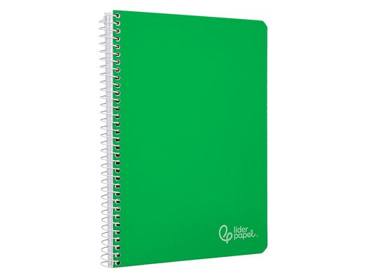 Cuaderno espiral liderpapel A4 witty tapa dura 80h 90gr rayado horizontal con margen color verde