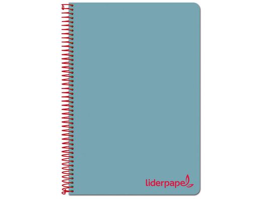 Cuaderno espiral liderpapel a4 wonder tapa plastico 80h 90gr cuadro 4mm con margen color azul