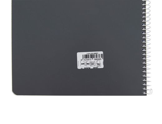 Cuaderno espiral liderpapel A4 wonder tapa plastico 80h 90gr cuadro 4mm con margen colores surtidos