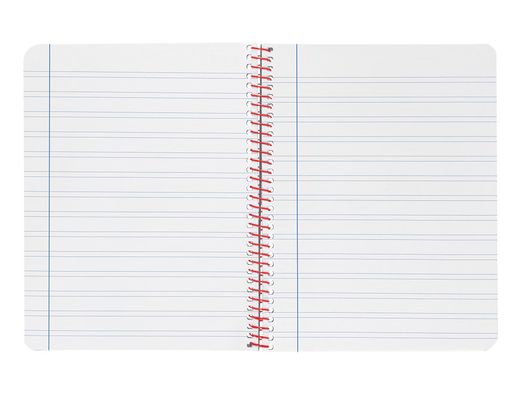 Cuaderno espiral liderpapel A4 wonder tapa plastico 80h 90gr pauta ancha 3,5mm con margen color naranja