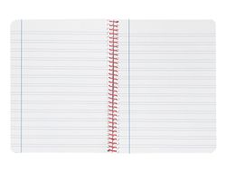Cuaderno espiral liderpapel A4 wonder tapa plastico 80h 90gr pauta ancha 3,5mm con margen color negro