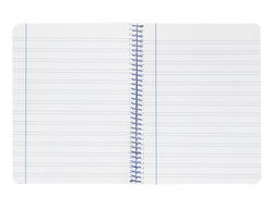 Cuaderno espiral liderpapel A4 wonder tapa plastico 80h 90gr pauta ancha 3,5mm con margen color rojo