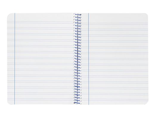 Cuaderno espiral liderpapel A4 wonder tapa plastico 80h 90gr pauta ancha 3,5mm con margen color rojo