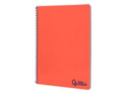 Cuaderno espiral liderpapel A4 wonder tapa plastico 80h 90gr pauta ancha 3,5mm con margen color rojo
