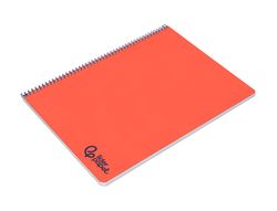 Cuaderno espiral liderpapel A4 wonder tapa plastico 80h 90gr pauta ancha 3,5mm con margen color rojo