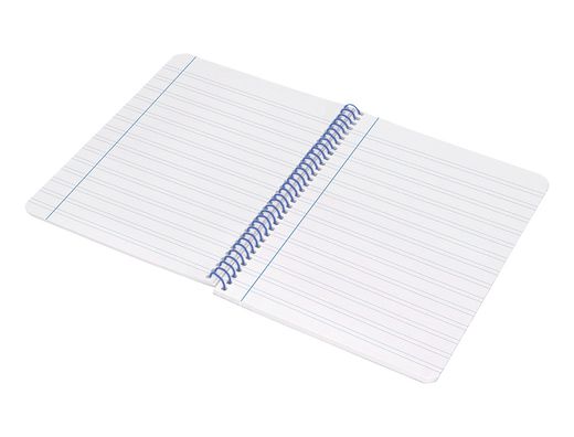 Cuaderno espiral liderpapel A4 wonder tapa plastico 80h 90gr pauta ancha 3,5mm con margen color rojo