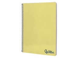Cuaderno espiral liderpapel A4 wonder tapa plastico 80h 90gr pauta estrecha 2,5mm con margen color amarillo