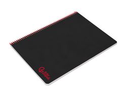 Cuaderno espiral liderpapel A4 wonder tapa plastico 80h 90gr pauta estrecha 2,5mm con margen color negro