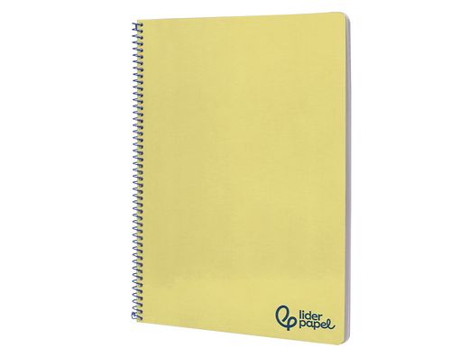 Cuaderno espiral liderpapel A4 wonder tapa plastico 80h 90gr rayado horizontal con margen color amarillo