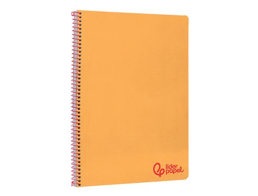 Cuaderno espiral liderpapel A4 wonder tapa plastico 80h 90gr rayado horizontal con margen color naranja