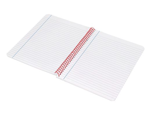 Cuaderno espiral liderpapel A4 wonder tapa plastico 80h 90gr rayado horizontal con margen color naranja