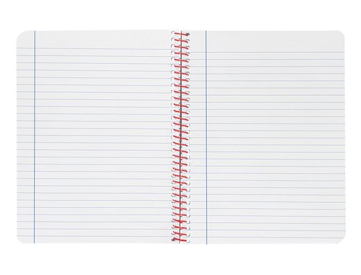 Cuaderno espiral liderpapel A4 wonder tapa plastico 80h 90gr rayado horizontal con margen color negro