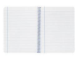 Cuaderno espiral liderpapel A4 wonder tapa plastico 80h 90gr rayado horizontal con margen color rojo