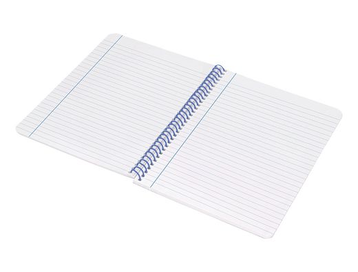 Cuaderno espiral liderpapel A4 wonder tapa plastico 80h 90gr rayado horizontal con margen color rojo