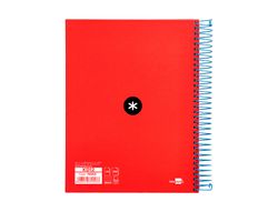 Cuaderno espiral liderpapel a5 micro antartik tapa forrada 120 h 100g horizontal 5 bandas6 taladros colores surtidos