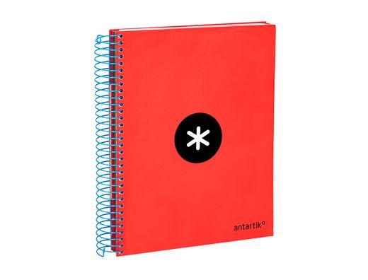 Cuaderno espiral liderpapel a5 micro antartik tapa forrada 120 h 100g horizontal 5 bandas6 taladros colores surtidos