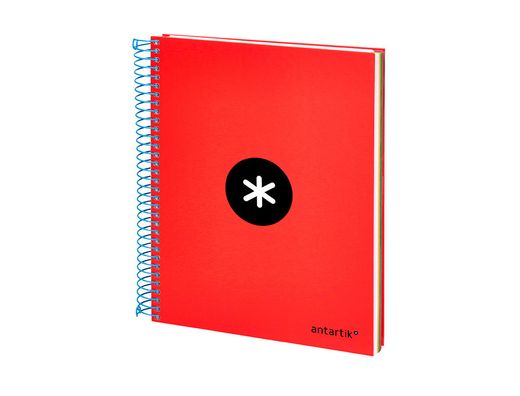 Cuaderno espiral liderpapel a5 micro antartik tapa forrada 120 h 100g horizontal 5 bandas6 taladros colores surtidos