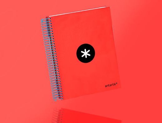Cuaderno espiral liderpapel a5 micro antartik tapa forrada 120 h 100g horizontal 5 bandas6 taladros colores surtidos