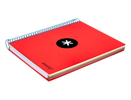 Cuaderno espiral liderpapel a5 micro antartik tapa forrada 120 h 100g horizontal 5 bandas6 taladros colores surtidos
