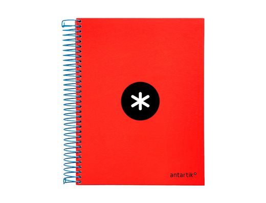 Cuaderno espiral liderpapel a5 micro antartik tapa forrada 120 h 100g horizontal 5 bandas6 taladros colores surtidos