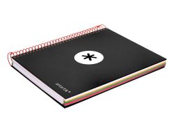 Cuaderno Espiral Liderpapel A5 Micro Antartik Tapa Forrada 120 H 90G Liso con Bandas 6 Taladros Color Negro