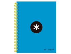 Cuaderno Espiral Liderpapel A5 Micro Antartik Tapa Forrada 120H 90 gr Horizontal 5 Bandas 6 Taladros Color Azul