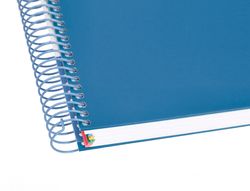 Cuaderno espiral liderpapel a5 micro antartik tapa forrada 120h 90 gr cuadro 5mm 5 banda6 taladros color azul oscuro