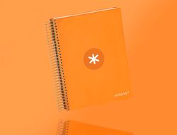 Cuaderno espiral liderpapel a5 micro antartik tapa forrada 120h 90 gr cuadro 5mm 5 banda6 taladros color mostaza