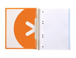 Cuaderno espiral liderpapel a5 micro antartik tapa forrada 120h 90 gr cuadro 5mm 5 banda6 taladros color mostaza