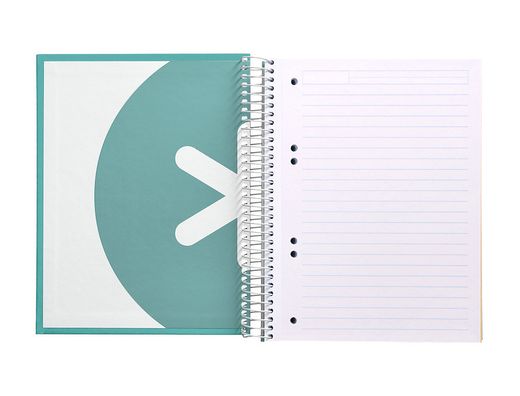 Cuaderno espiral liderpapel a5 micro antartik tapa forrada 120h 90 gr horizontal 5 banda6 taladros color menta