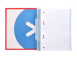 Cuaderno espiral liderpapel a5 micro antartik tapa forrada120h 100gr cuadro 5mm 5 bandas6 taladros colores surtidos
