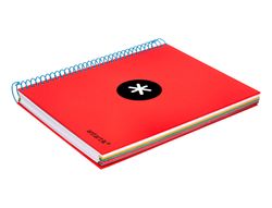 Cuaderno espiral liderpapel a5 micro antartik tapa forrada120h 100gr cuadro 5mm 5 bandas6 taladros colores surtidos