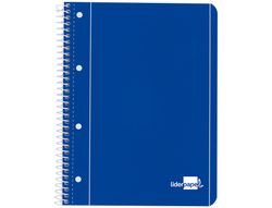 Cuaderno Espiral Liderpapel A5 Micro Serie Azul Tapa Blanda 80H 80 Gr Cuadro5Mm 6 Taladros Azul