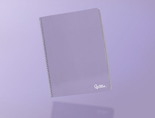 Cuaderno espiral liderpapel A5 micro smart tapa blanda 80h 75gr cuadro 5mm doble margen 6 taladros colores