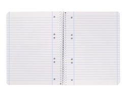 Cuaderno espiral liderpapel A5 micro smart tapa blanda 80h 75gr horizontal 7mm doble margen 6 taladros colores