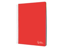Cuaderno espiral liderpapel A5 micro witty tapa dura 120h 90gr cuadro 5mm 5 bandas 6 taladros colores surtidos