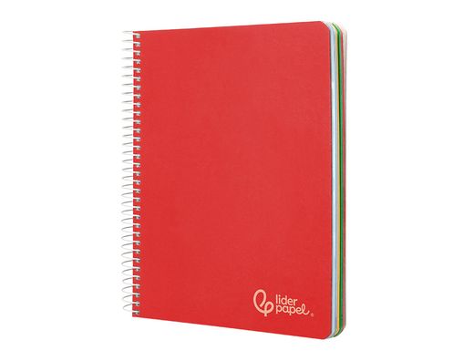 Cuaderno espiral liderpapel A5 micro witty tapa dura 120h 90gr horizontal 8mm 5 bandas 6 taladros colores surtidos