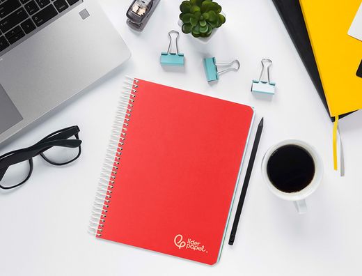 Cuaderno espiral liderpapel A5 micro witty tapa dura 120h 90gr horizontal 8mm 5 bandas 6 taladros colores surtidos