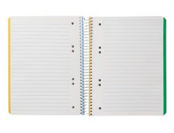 Cuaderno espiral liderpapel A5 micro witty tapa dura 120h 90gr horizontal 8mm 5 bandas 6 taladros colores surtidos