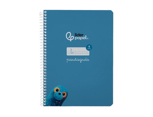 Cuaderno espiral liderpapel A5 pautaguia tapa blanda 40h 75 gr cuadro pautado 4mm color azul
