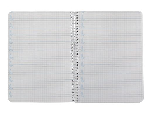 Cuaderno espiral liderpapel A5 pautaguia tapa blanda 40h 75 gr cuadro pautado 4mm color lila
