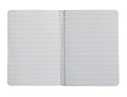 Cuaderno espiral liderpapel A5 pautaguia tapa dura 80h 90 gr cuadro pautado 3mm color amarillo