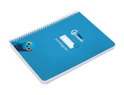 Cuaderno espiral liderpapel A5 pautaguia tapa dura 80h 90 gr cuadro pautado 3mm color azul