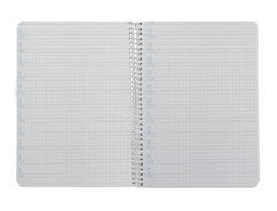 Cuaderno espiral liderpapel A5 pautaguia tapa dura 80h 90 gr cuadro pautado 4mm color verde