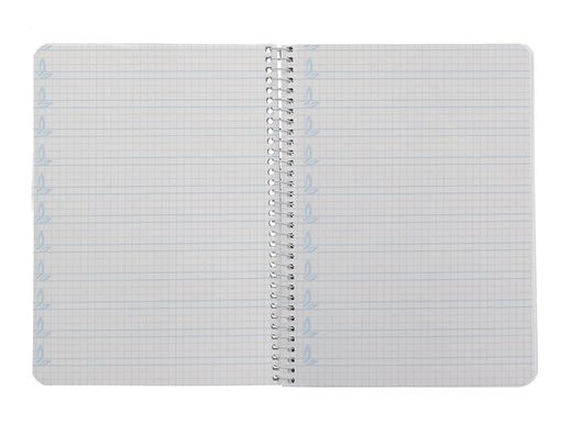 Cuaderno espiral liderpapel A5 pautaguia tapa dura 80h 90 gr cuadro pautado 4mm color verde