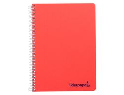 Cuaderno espiral liderpapel a5 wonder tapa plastico 80h 90gr cuadro 5mm con margen colores surtidos