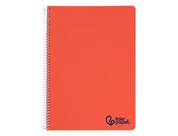Cuaderno espiral liderpapel A5 wonder tapa plastico 80h 90gr liso colores surtidos